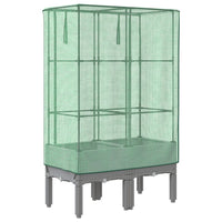 Vaso per fioriera rialzata per piante fiori terrazza da giardino rialzata con rivestimento in simil rattan 80 x 40 x 140 cm grigio chiaro 02_0038796