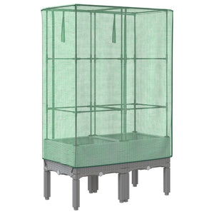 Letto Rialzato con Copertura Serra Effetto Rattan 80x40x140 cm 4015861