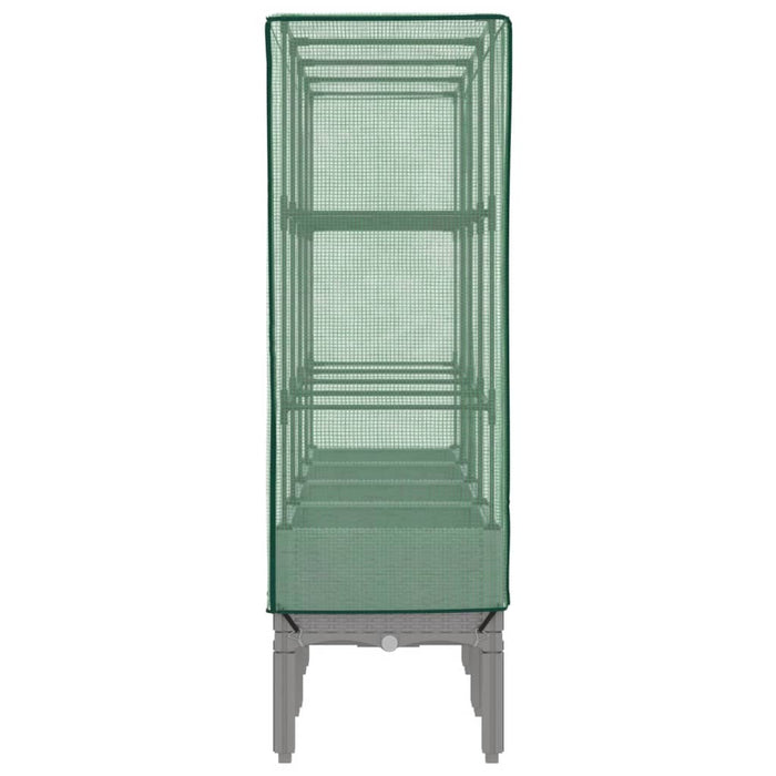 Letto Rialzato con Copertura Serra Effetto Rattan 160x40x140 cm 4015863