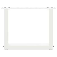 Gambe per Tavolino da Caffè a Forma di U 2 pz Bianche 30x(30-31) cm Acciaio 4013129