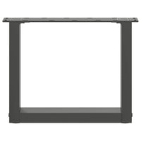 Gambe per Tavolino da Caffè a Forma di U 2 pz Antracite 30x(30-31) cm Acciaio 4013130