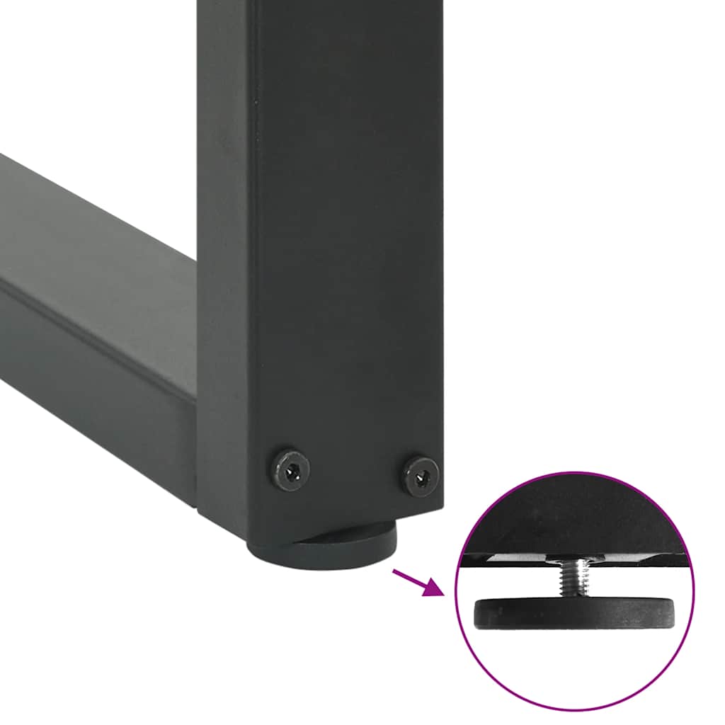 Gambe per Tavolino da Caffè a Forma di U 2 pz Antracite 30x(30-31) cm Acciaio 4013130