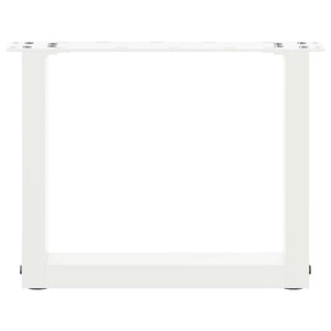 Gambe per Tavolino da Caff¨¨ a Forma di U 2 pz-Set di 2 Gamba per Tavolo Bianche 40x(30-31) cm Acciaio 599342