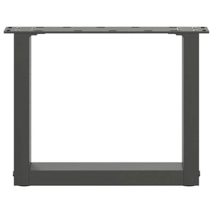 vidaXL Gambe per Tavolino da Caffè a Forma di U 2 pz Antracite 40x(30-31) cm Acciaio