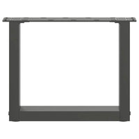 Gambe per Tavolino da Caffè a Forma di U 2 pz Antracite 40x(30-31) cm Acciaio 4013134