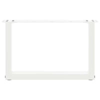 vidaXL Gambe per Tavolino da Caffè a Forma di U 2 pz Bianche 50x(30-31) cm Acciaio