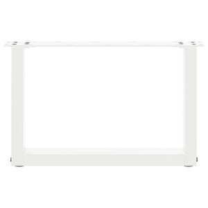 vidaXL Gambe per Tavolino da Caffè a Forma di U 2 pz Bianche 50x(30-31) cm Acciaio