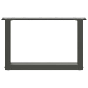 Gambe per Tavolino da Caffè a Forma di U 2 pz Antracite 50x(30-31) cm Acciaio 4013138