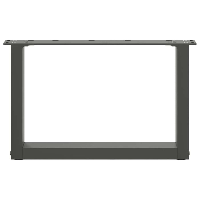 Gambe per Tavolino da Caffè a Forma di U 2 pz Antracite 50x(30-31) cm Acciaio 4013138