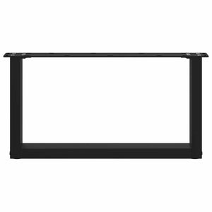 vidaXL Gambe per Tavolino da Caffè a Forma di U 2 pz Nere 60x(30-31) cm Acciaio