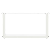 vidaXL Gambe per Tavolino da Caffè a Forma di U 2 pz Bianche 60x(30-31) cm Acciaio