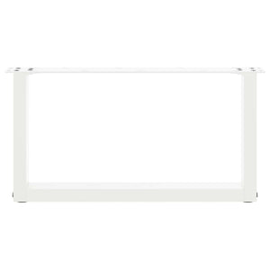 vidaXL Gambe per Tavolino da Caffè a Forma di U 2 pz Bianche 60x(30-31) cm Acciaio