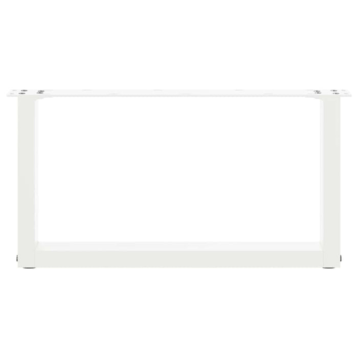 vidaXL Gambe per Tavolino da Caffè a Forma di U 2 pz Bianche 60x(30-31) cm Acciaio