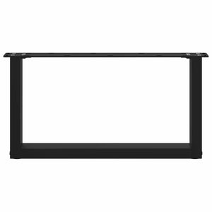 Gambe per Tavolino da Caffè a Forma di U 2 pz Nere 70x(30-31) cm Acciaio 4013144