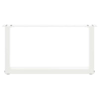 Gambe per Tavolino da Caffè a Forma di U 2 pz Bianche 70x(30-31) cm Acciaio