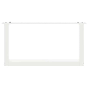 Gambe per Tavolino da Caffè a Forma di U 2 pz Bianche 70x(30-31) cm Acciaio