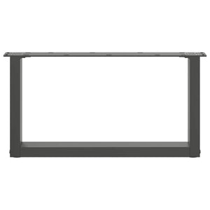 Gambe per Tavolino da Caffè a Forma di U 2 pz Antracite 70x(30-31) cm Acciaio 4013146