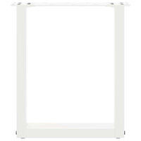 vidaXL Gambe per Tavolino da Caffè a Forma di U 2 pz Bianche 28x(42-43) cm Acciaio