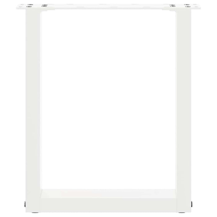 vidaXL Gambe per Tavolino da Caffè a Forma di U 2 pz Bianche 28x(42-43) cm Acciaio