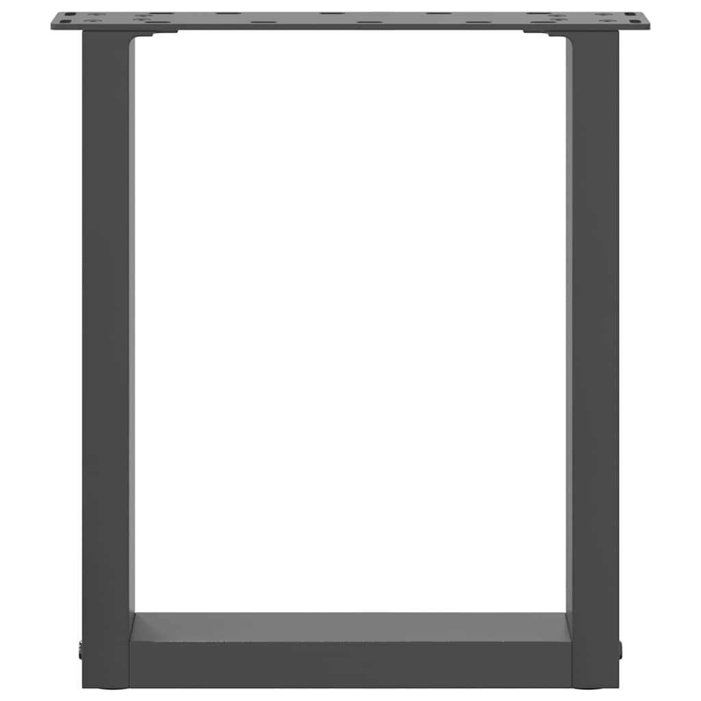 Gambe per Tavolino da Caffè a Forma di U 2 pz Antracite 28x(42-43) cm Acciaio 4013150