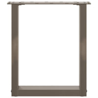 Gambe per Tavolino da Caffè a Forma di U 2 pz Acciaio Naturale 28x(42-43) cm Acciaio