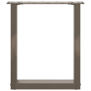 Gambe per Tavolino da Caffè a Forma di U 2 pz Acciaio Naturale 28x(42-43) cm Acciaio