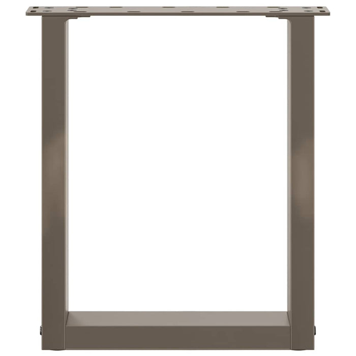 Gambe per Tavolino da Caffè a Forma di U 2 pz Acciaio Naturale 28x(42-43) cm Acciaio