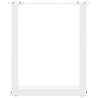 Gambe per Tavolino da Caff¨¨ a Forma di U 2 pz-Set di 2 Gamba per Tavolo Bianche 38x(42-43) cm Acciaio 638713