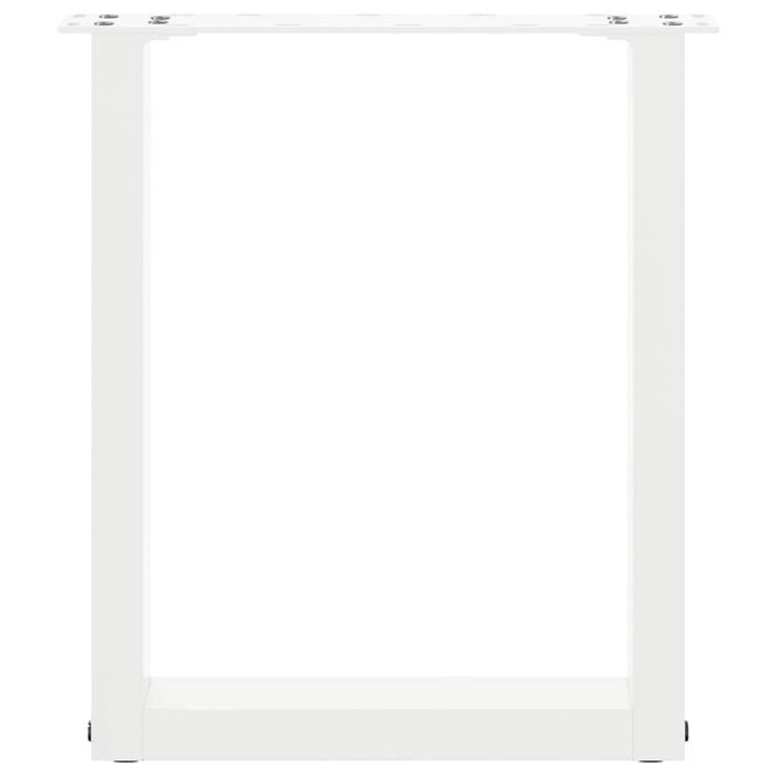 Gambe per Tavolino da Caff¨¨ a Forma di U 2 pz-Set di 2 Gamba per Tavolo Bianche 38x(42-43) cm Acciaio 638713