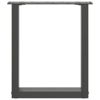 vidaXL Gambe per Tavolino da Caffè a Forma di U 2 pz Antracite 38x(42-43) cm Acciaio