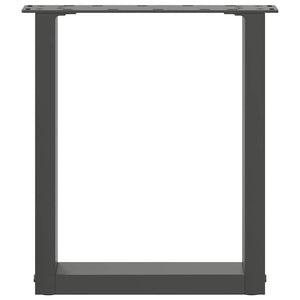 vidaXL Gambe per Tavolino da Caffè a Forma di U 2 pz Antracite 38x(42-43) cm Acciaio
