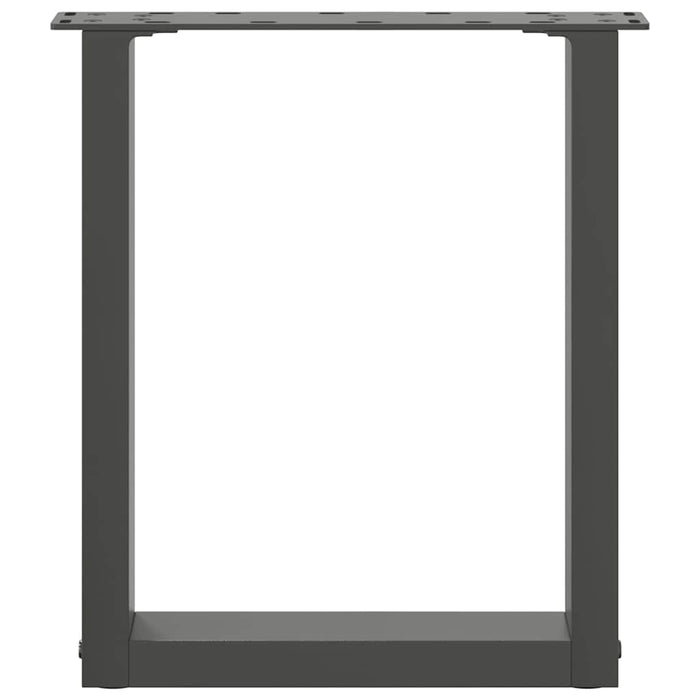 Gambe per Tavolino da Caffè a Forma di U 2 pz Antracite 38x(42-43) cm Acciaio 4013154
