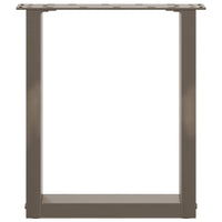 vidaXL Gambe per Tavolino da Caffè a Forma di U 2 pz Acciaio Naturale 38x(42-43) cm Acciaio