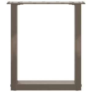 vidaXL Gambe per Tavolino da Caffè a Forma di U 2 pz Acciaio Naturale 38x(42-43) cm Acciaio