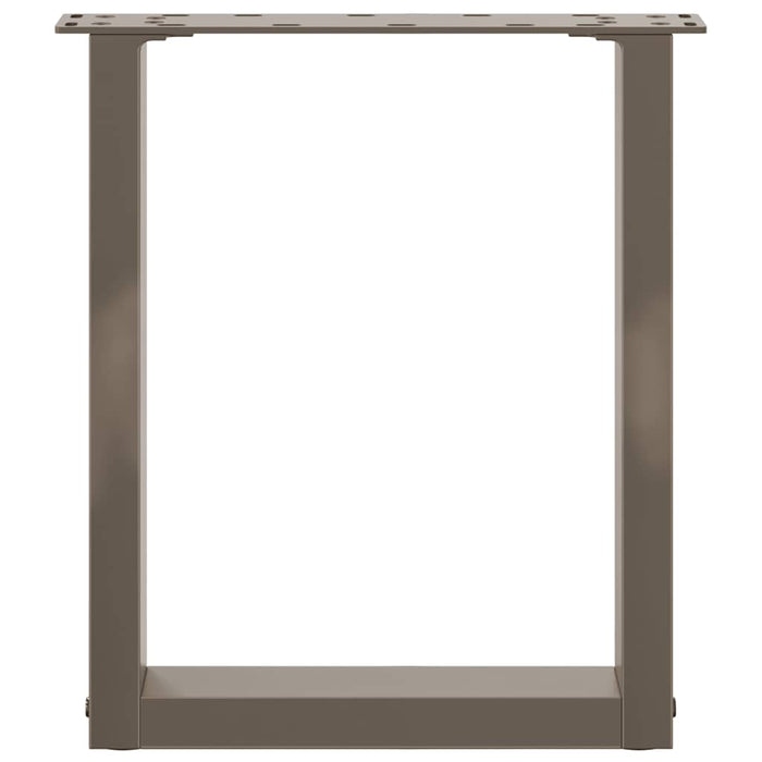 vidaXL Gambe per Tavolino da Caffè a Forma di U 2 pz Acciaio Naturale 38x(42-43) cm Acciaio