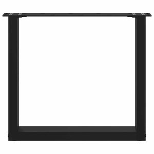 Gambe per Tavolino da Caffè a Forma di U 2 pz Nere 50x(42-43) cm Acciaio 4013156