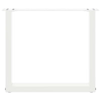 vidaXL Gambe per Tavolino da Caffè a Forma di U 2 pz Bianche 50x(42-43) cm Acciaio