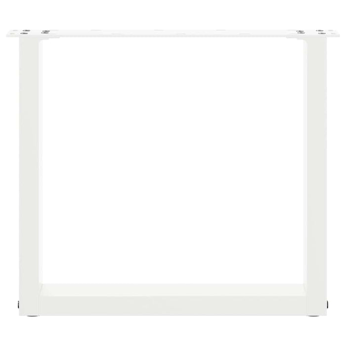 vidaXL Gambe per Tavolino da Caffè a Forma di U 2 pz Bianche 50x(42-43) cm Acciaio