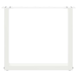 Gambe per Tavolino da Caffè a Forma di U 2 pz Bianche 50x(42-43) cm Acciaio 4013157