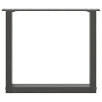 Gambe per Tavolino da Caffè a Forma di U 2 pz Antracite 50x(42-43) cm Acciaio 4013158