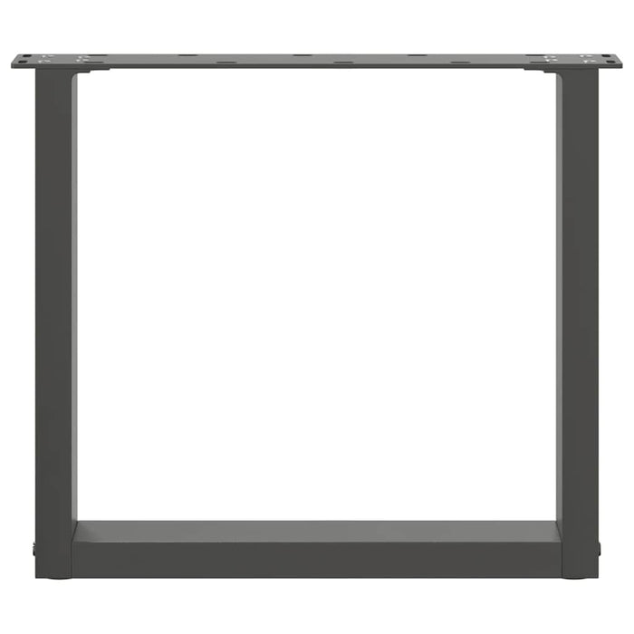 Gambe per Tavolino da Caffè a Forma di U 2 pz Antracite 50x(42-43) cm Acciaio 4013158