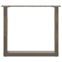 Gambe per Tavolino da Caffè a Forma di U 2 pz Acciaio Naturale 50x(42-43) cm Acciaio