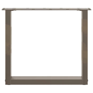 Gambe per Tavolino da Caffè a Forma di U 2 pz Acciaio Naturale 50x(42-43) cm Acciaio