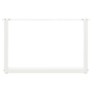 vidaXL Gambe per Tavolino da Caffè a Forma di U 2 pz Bianche 60x(42-43) cm Acciaio