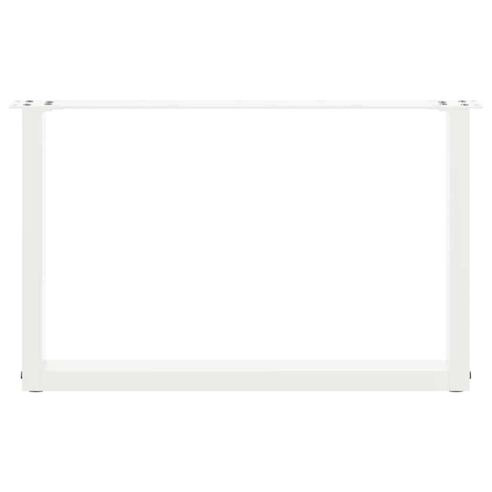 vidaXL Gambe per Tavolino da Caffè a Forma di U 2 pz Bianche 60x(42-43) cm Acciaio
