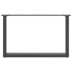 Gambe per Tavolino da Caffè a Forma di U 2 pz Antracite 60x(42-43) cm Acciaio 4013162