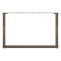 vidaXL Gambe per Tavolino da Caffè a Forma di U 2 pz Acciaio Naturale 60x(42-43) cm Acciaio