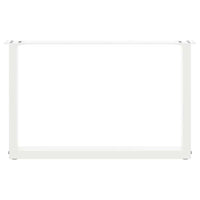 Gambe per Tavolino da Caffè a Forma di U 2 pz Bianche 70x(42-43) cm Acciaio