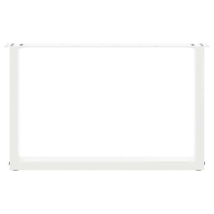 Gambe per Tavolino da Caffè a Forma di U 2 pz Bianche 70x(42-43) cm Acciaio