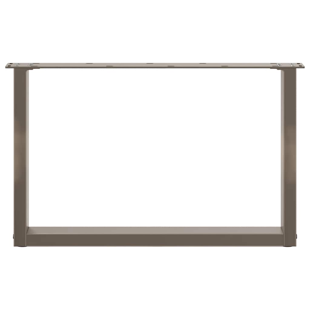 Gambe per Tavolino da Caff¨¨ a Forma di U 2 pz-Set di 2 Gamba per Tavolo Acciaio Naturale 70x(42-43) cm Acciaio